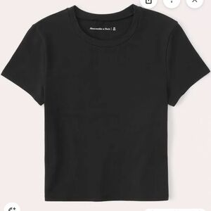 NWT Abercrombie & Fitch Women's Black Short Sleeve Baby Tee